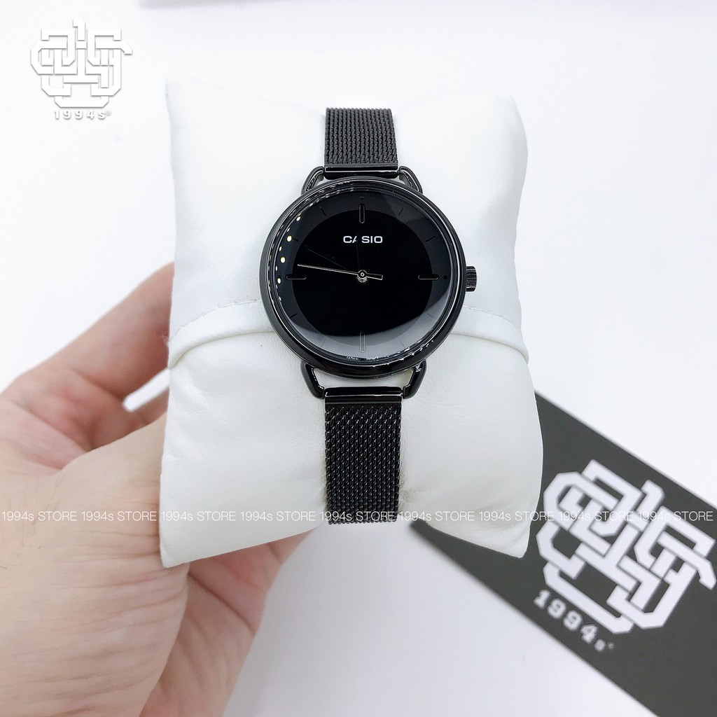 Đồng hồ nữ Casio LTP-E413 / LTP-E413MB-1A dây thép không gỉ, chống nước 50m, size 32mm, hàng chính hãng