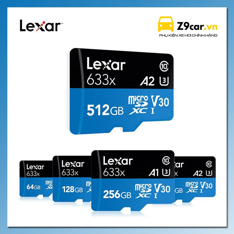 Thẻ nhớ MicroSD Lexar Class 10 U3 633x 95MB - Hàng chính hãng Lexar