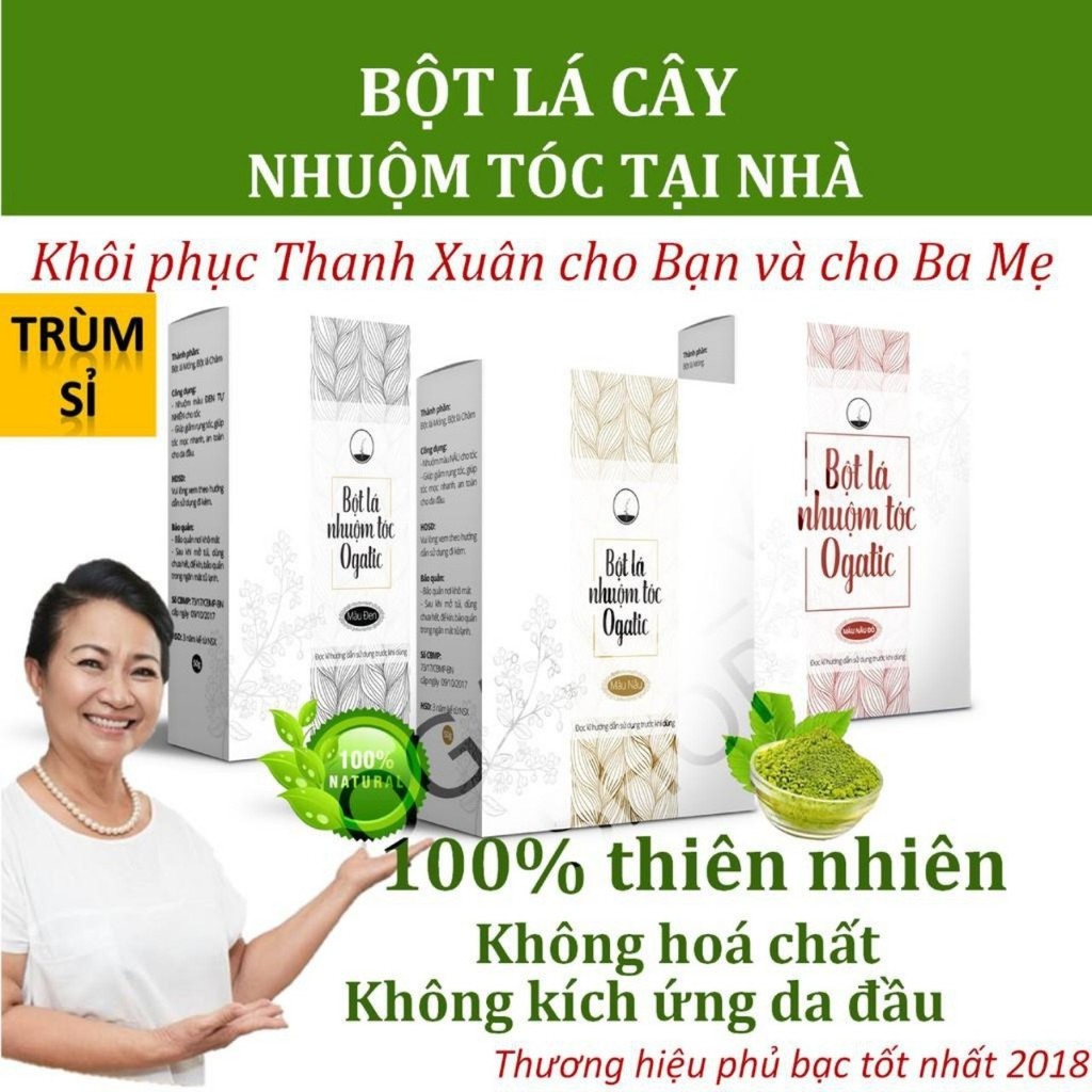 Ủ Dưỡng Tóc ogatic - Hàng Mới Về - Siêu Giảm Giá - Bột lá tự nhiên