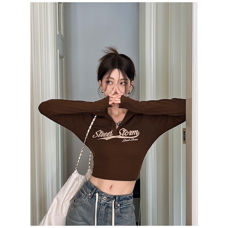 Áo Thun Nữ Dài Tay Cổ Tròn Thời Trang Hàn