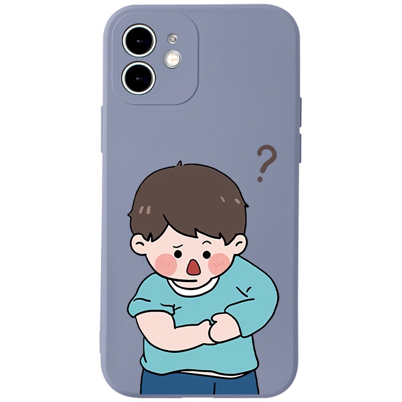 Ốp lưng JURSUE hoạt hình cặp đôi dễ thương đẹp cho iPhone 13 12 11 Pro Max SE 2020 X XR XS 8 7 ip 6S 6 Plus Y2017