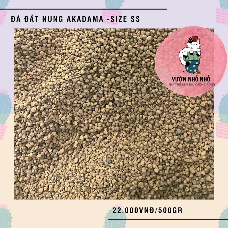 500gr Đá Akadama Nhật Bản size SS  loại cứng dùng để rải mặt, trồng sen đá, xương rồng, lithops