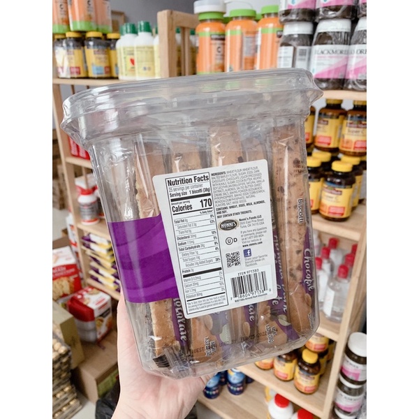 Bánh BISCOTTI NONNI'S ALMOND DARK CHOCOLATE 943gr