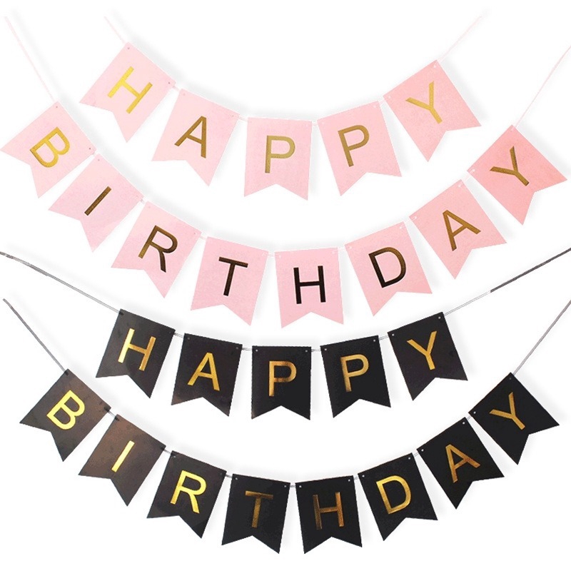 Set cờ treo trang trí tiệc sinh nhật hình chữ Happy Birthday