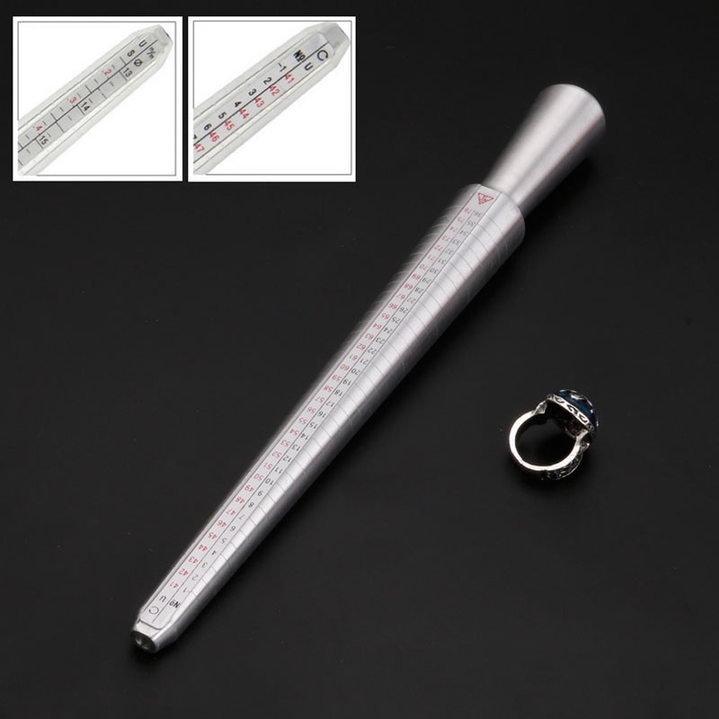 Set dụng cụ đo ni nhẫn đeo ngón tay bằng kim loại tiêu chuẩn
