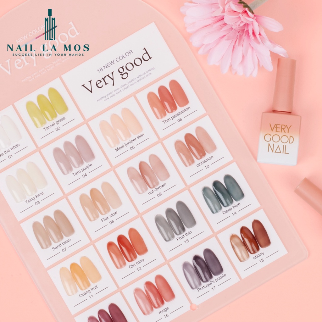 Set sơn thạch Very Good Nail 18 màu - Bộ sơn gel thạch trong suốt màu xinh phong cách Hàn Quốc (tặng kèm bảng màu mica)