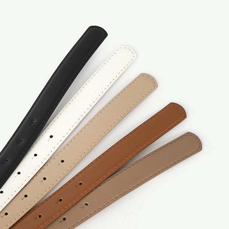 Thắt Lưng Da PU Hai Khóa Cài Vàng Sáng Dễ Phối Đồ Thời Trang Cho Bạn Gái