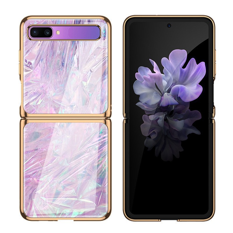 Ốp Lưng Tráng Gương Họa Tiết Kim Cương Cho Samsung Galaxy Z Flip F7000 5g