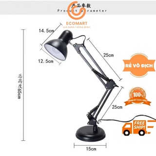 Đèn bàn - đèn kẹp bàn học, đọc sách, làm việc pixar kèm đế tròn -tặng kèm bóng