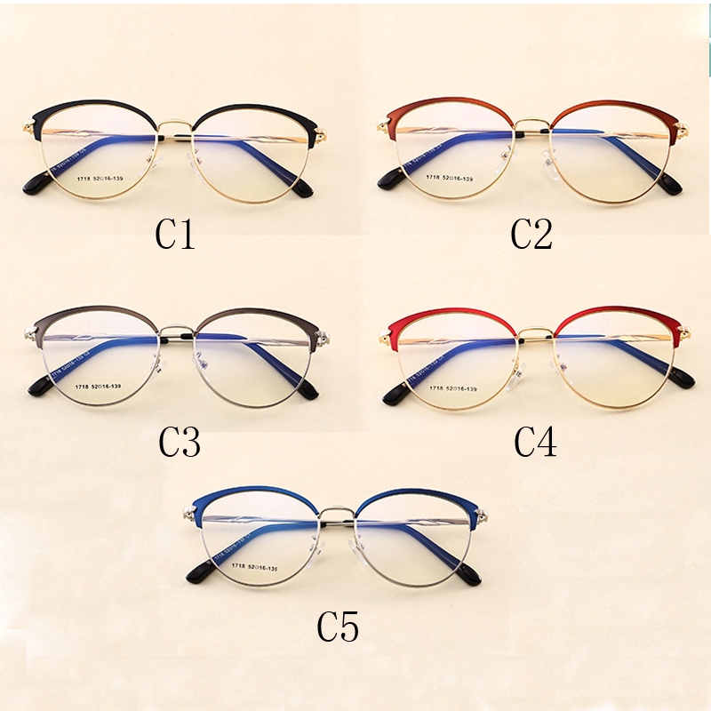 Kính mắt gọng kim loại kiểu dáng vintage thời trang cho nữ