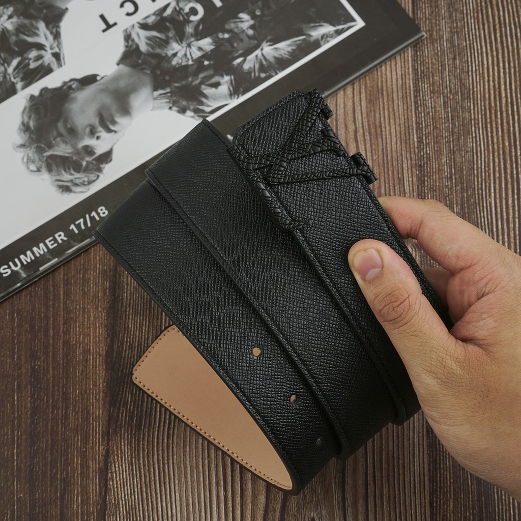 Dây Nịt Nam Đen Sần Trơn