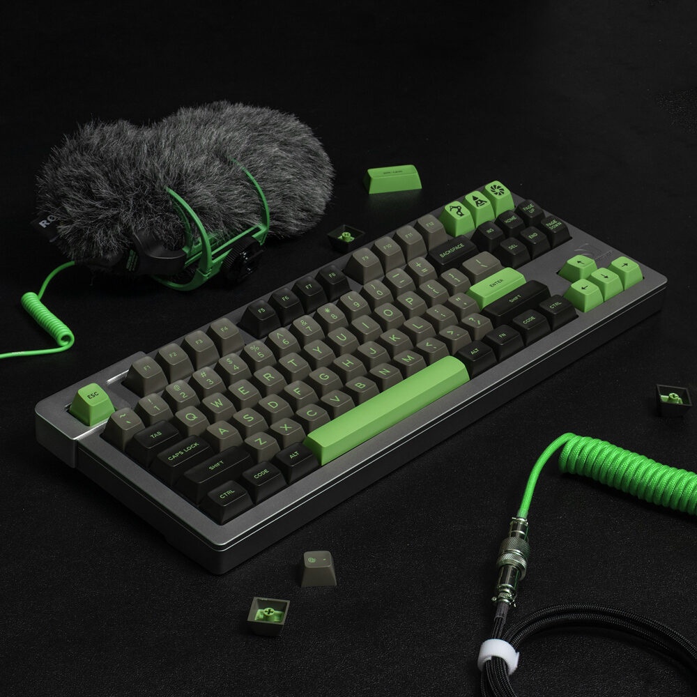 Bộ Keycap SA CSP Black Green 172 Nút Chất Liệu ABS Double Shot Cân được nhiều layout