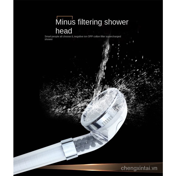 Shower head pressure shower head Lọc Với Phần Tử LọcPPBộ Vòi Hoa Sen Đầu Vòi Sen Tăng Áp Bông Có Thể Tháo Rời Và Giặt Được Bộ Vòi Sen Đầu Vòi Sen Cầm Tay Ion Âm