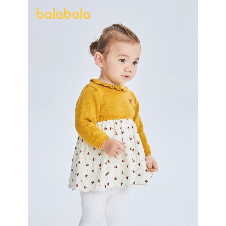 (3-5 tuổi) Váy liền mùa thu cho bé gái hãng BALABALA 2011320030113