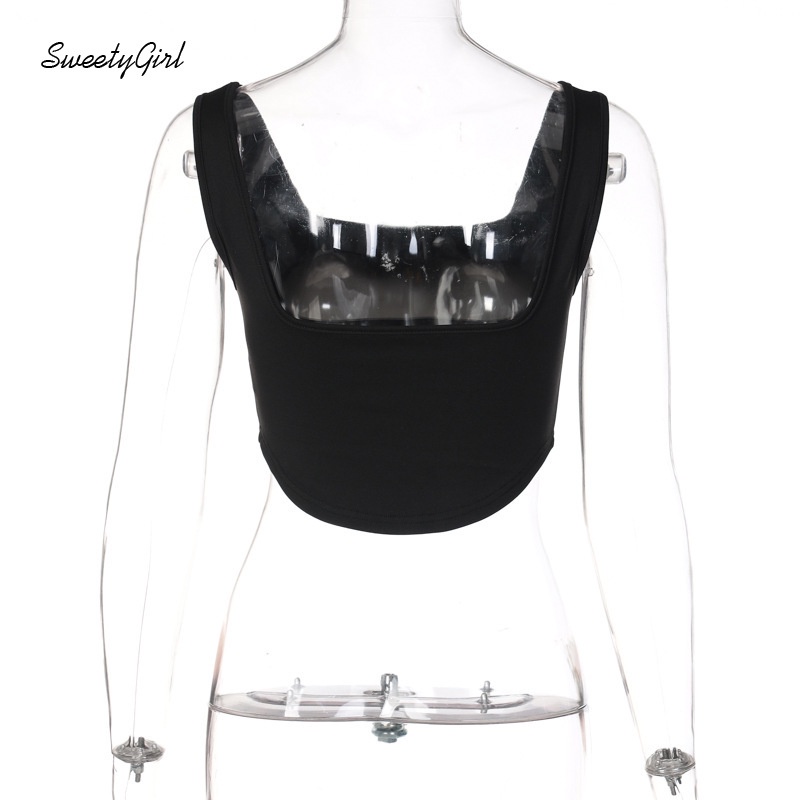 Áo Tank Top Thể Thao Cổ Vuông Màu Sắc Ngọt Ngào Thời Trang Cho Nữ