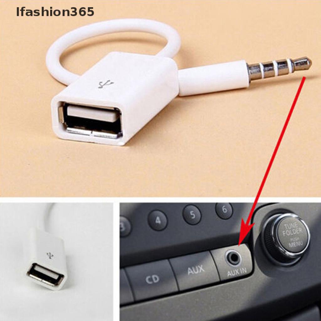 Dây Cáp Chuyển Đổi Âm Thanh Aux Từ Giắc Cắm 3.5mm Sang Lỗ Cắm Usb 2.0 Cho Mp3 Trên Xe Hơi