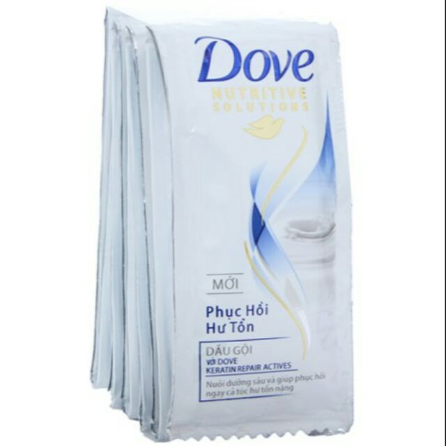 Dây 10 gói dầu gội/xả Dove 6g