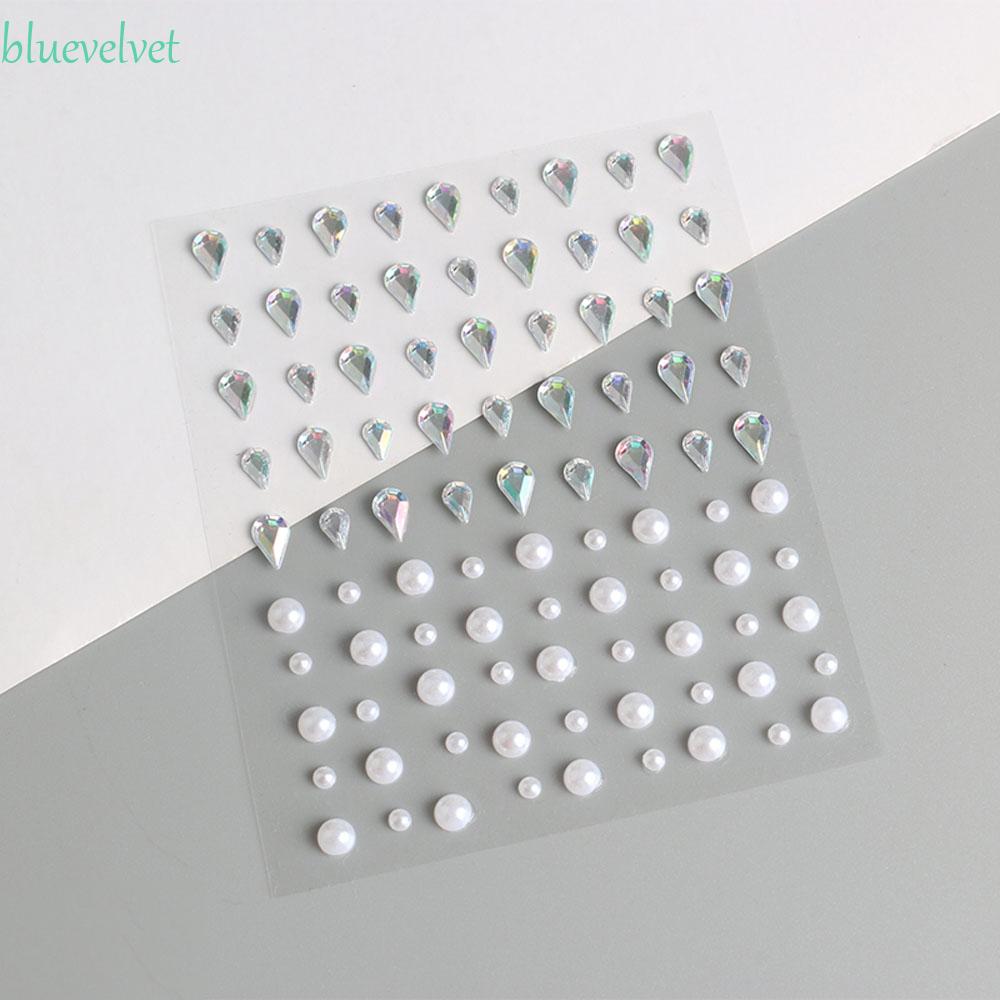Miếng Dán Trang Điểm Mắt / Mặt Hình Đá Ngọc Trai Nhân Tạo 3d Tiện Lợi Dành Cho Nữ