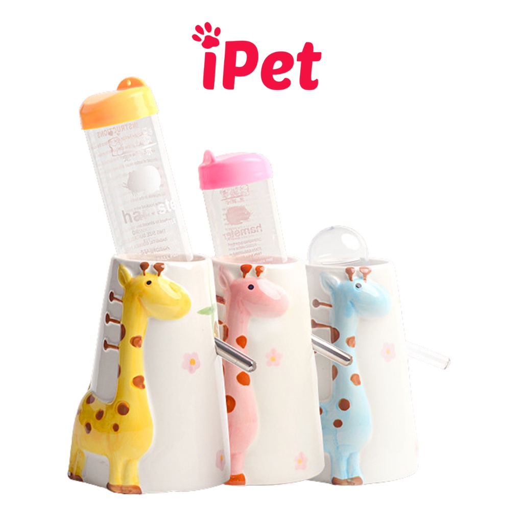 Đế Sứ Đựng Bình Nước Cho Hamster Hình Hươu Cao Cổ - iPet Shop
