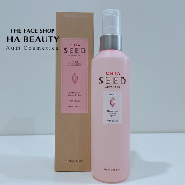 Xịt khoáng dưỡng ẩm da mặt cấp ẩm kiềm dầu Hàn Quốc The Face Shop Chia Seed Advanced Hydro Mist 165ml | BigBuy360 - bigbuy360.vn