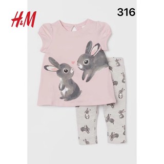 Set HM bé gái thỏ hồng so cute mẫu new đang onweb