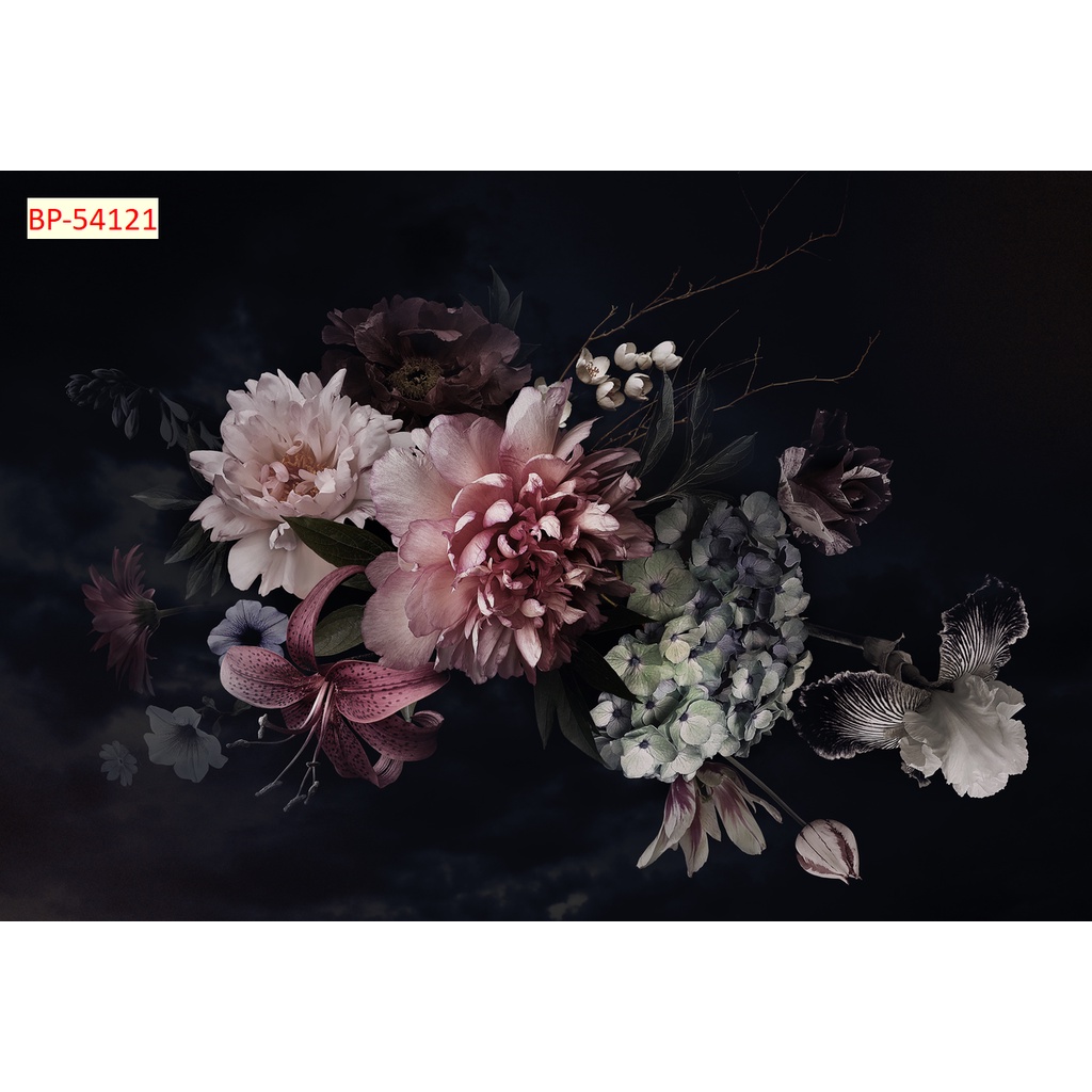 Tranh dán tường Hàn Quốc Trà chanh cao cấp hình cây hoa lá 3D hiện đại, nhiều mẫu