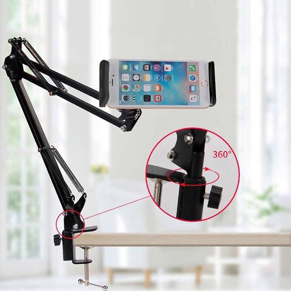 🔥 GIÁ SỈ 🔥 Kẹp điện thoại cạnh bàn ,giá đỡ có vít cố định giúp kẹp không bị rơi, chắc chắn