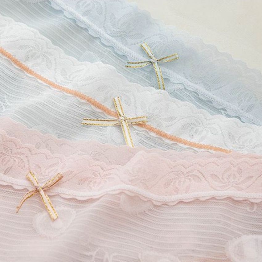 Quần lót nữ dễ thương ren xuyên đấy quần chất cotton kháng khuẩn, quần chíp mỏng nhẹ ôm dáng Kingshop L1016