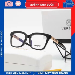 Gọng kính vuông VERSACE Hàng Hiệu nam nữ cao cấp , dáng mắt vuông truyền thống dễ đeo màu sắc thời trang VES 9061