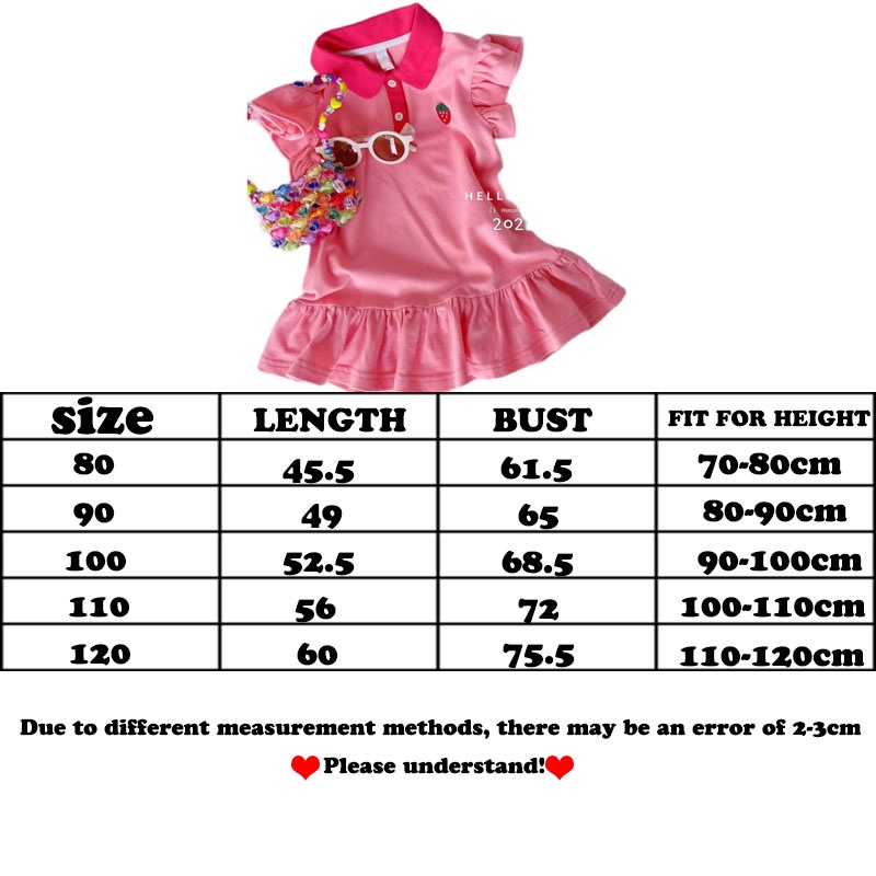 Đầm Polo Tay Ngắn Màu Sắc Trơn Thời Trang Mùa Hè Hàn Quốc Dành Cho Bé Gái 2023