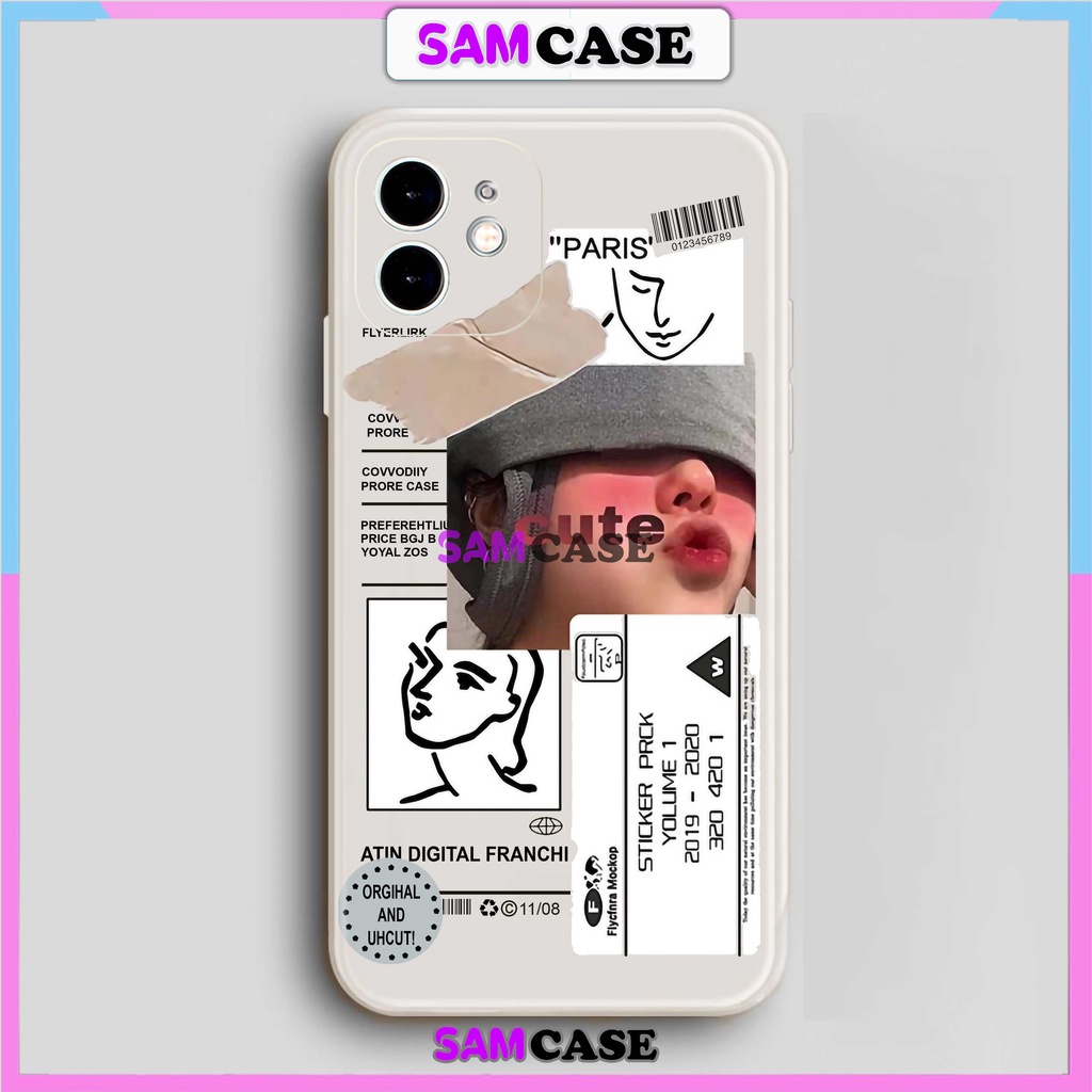 Ốp lưng iPhone cặp đôi cạnh viền vuông silicon mềm dẻo cho iphone 6/6s/7/8/X/XS/XR/11/12/13/14 Pro Plus Max dễ thương