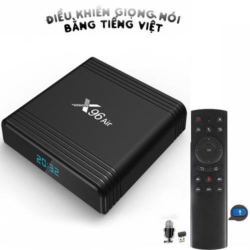 Android Tivi Box X96 Air 4G Ram 32G Rom Amlogic S905X3 chuột bay giọng nói cài đặt sẵn bộ ứng dụng giải trí