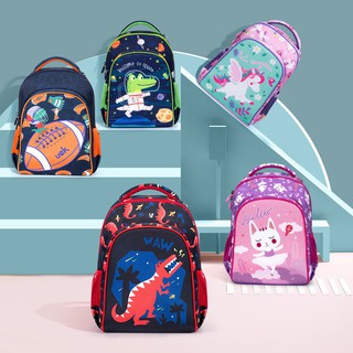 Balo chống gù Uek Cartoon cao cấp cho bé tiểu học full box siêu nhẹ