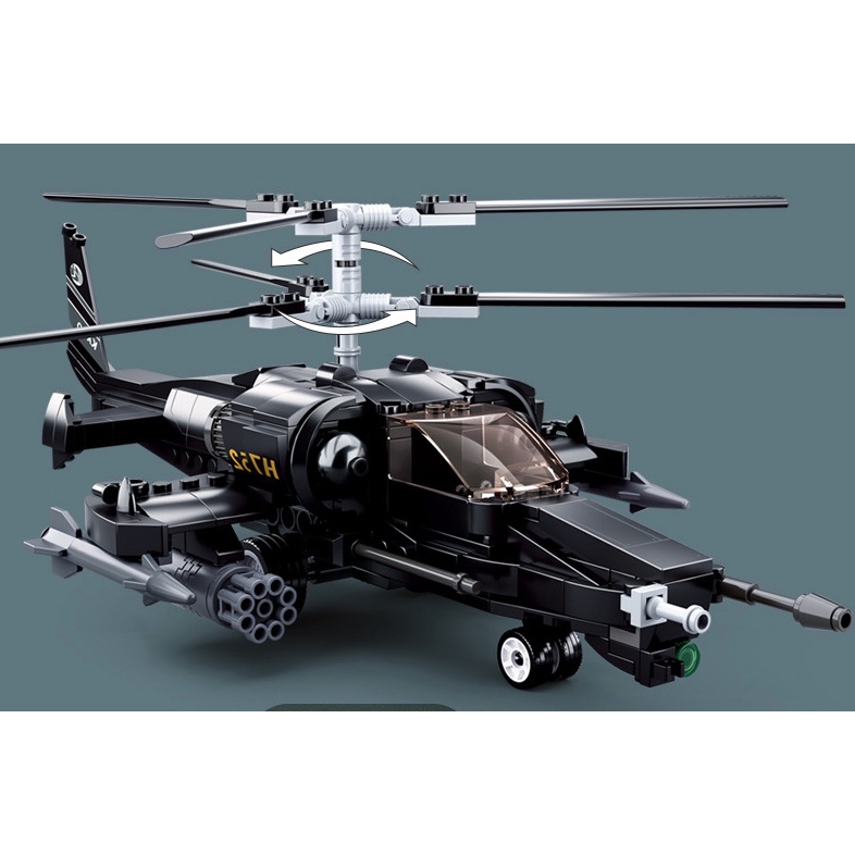 Bộ 330 mô hình máy bay trực thăng quân đội Kamov Ka-50 dành cho trẻ em