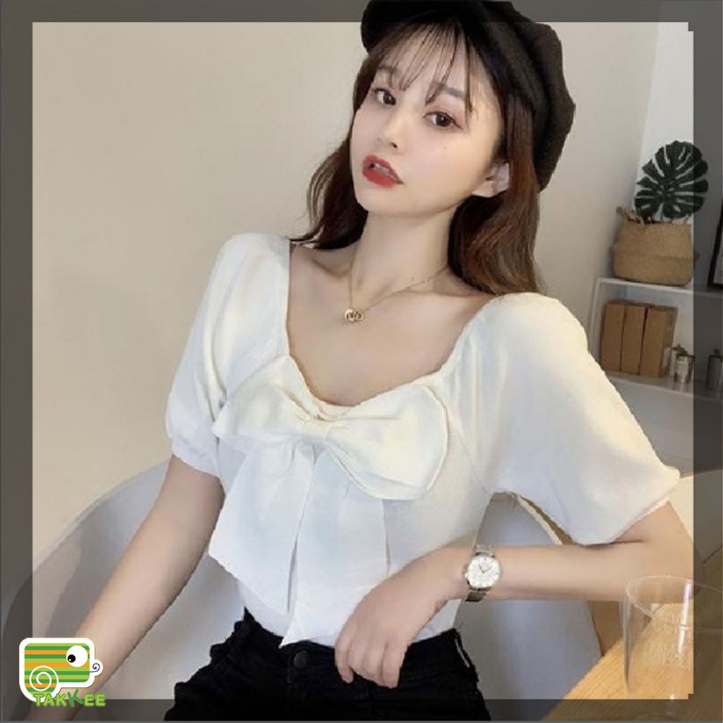 Áo len cổ nơ to bản Hot Trend Mặc 2 kiểu đều đẹp