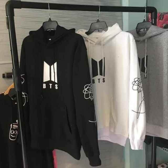 ÁO HOODIE BTS HOA TAY