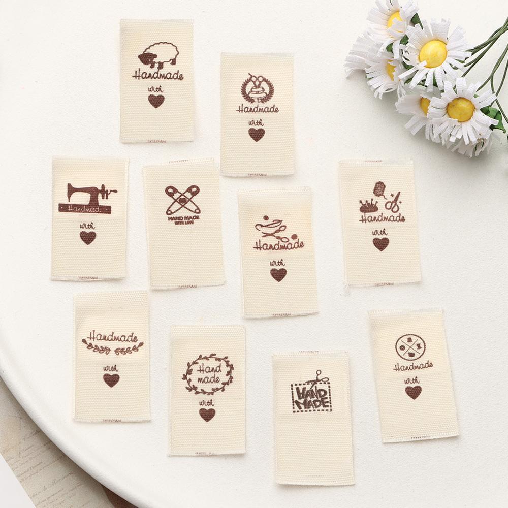 Set 50 Nhãn Dán Quần Áo Đan Len DIY Hình Chú Cừu Dễ Thương Xinh Xắn