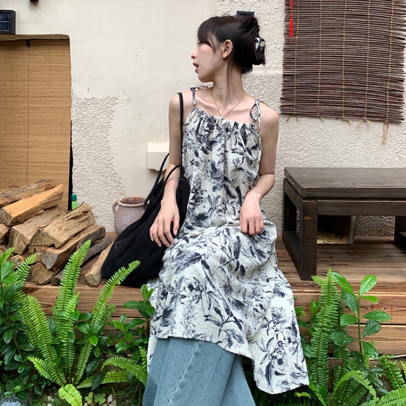 Đầm Maxi Không Tay In Hoa Thời Trang Mùa Hè Dành Cho Nữ