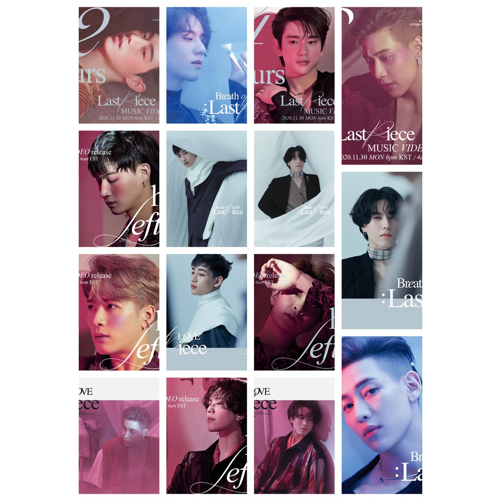 Bộ 10 poster khổ A4, A5 GOT7 - Last Piece tự chọn 2 thành viên