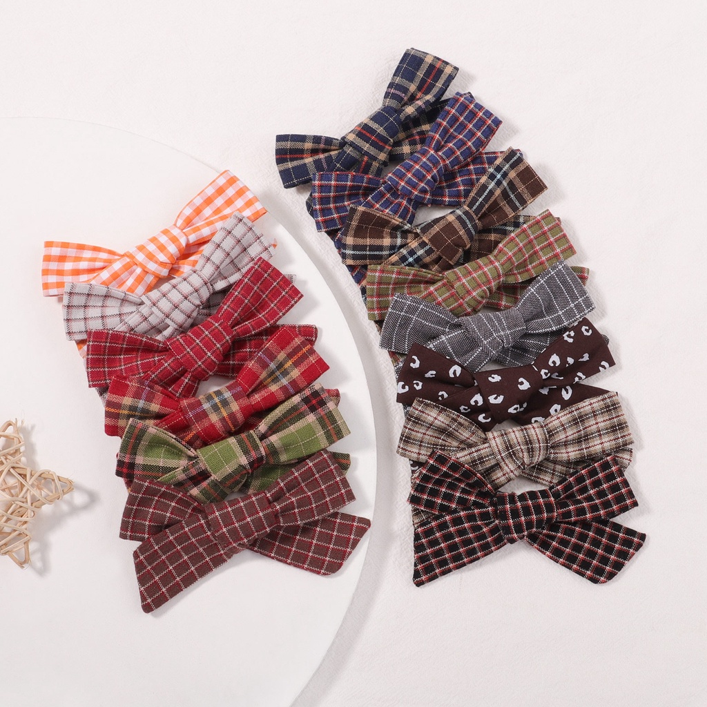 2 Kẹp tóc KIDSBOWS phối nơ 3.6 inch đơn giản thời trang cho bé gái