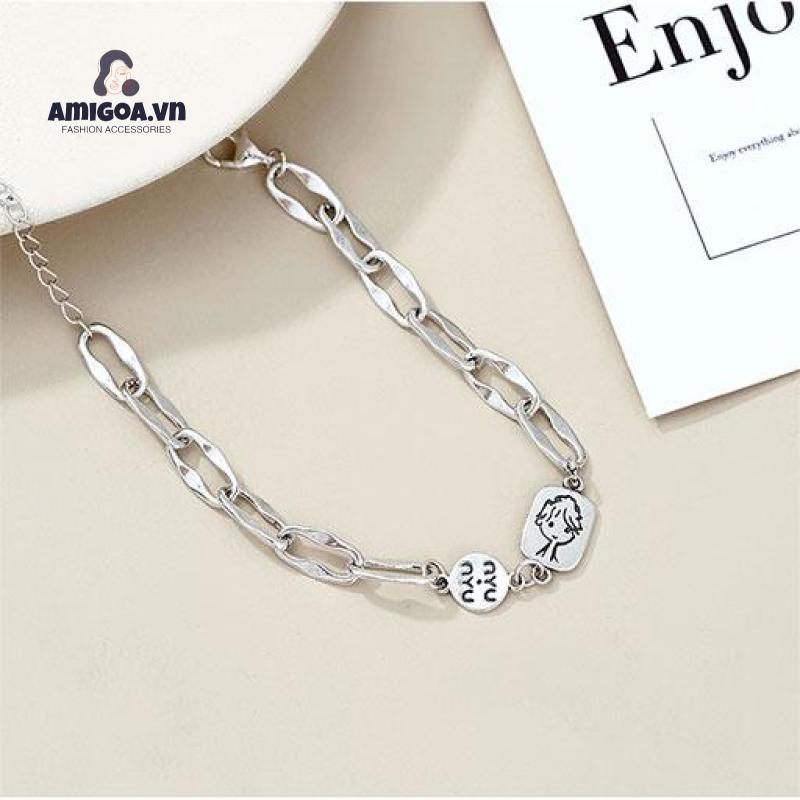 ✨✨Vòng tay kim loại phối mặt hình hoàng tử bé phong cách retro xinh xắn