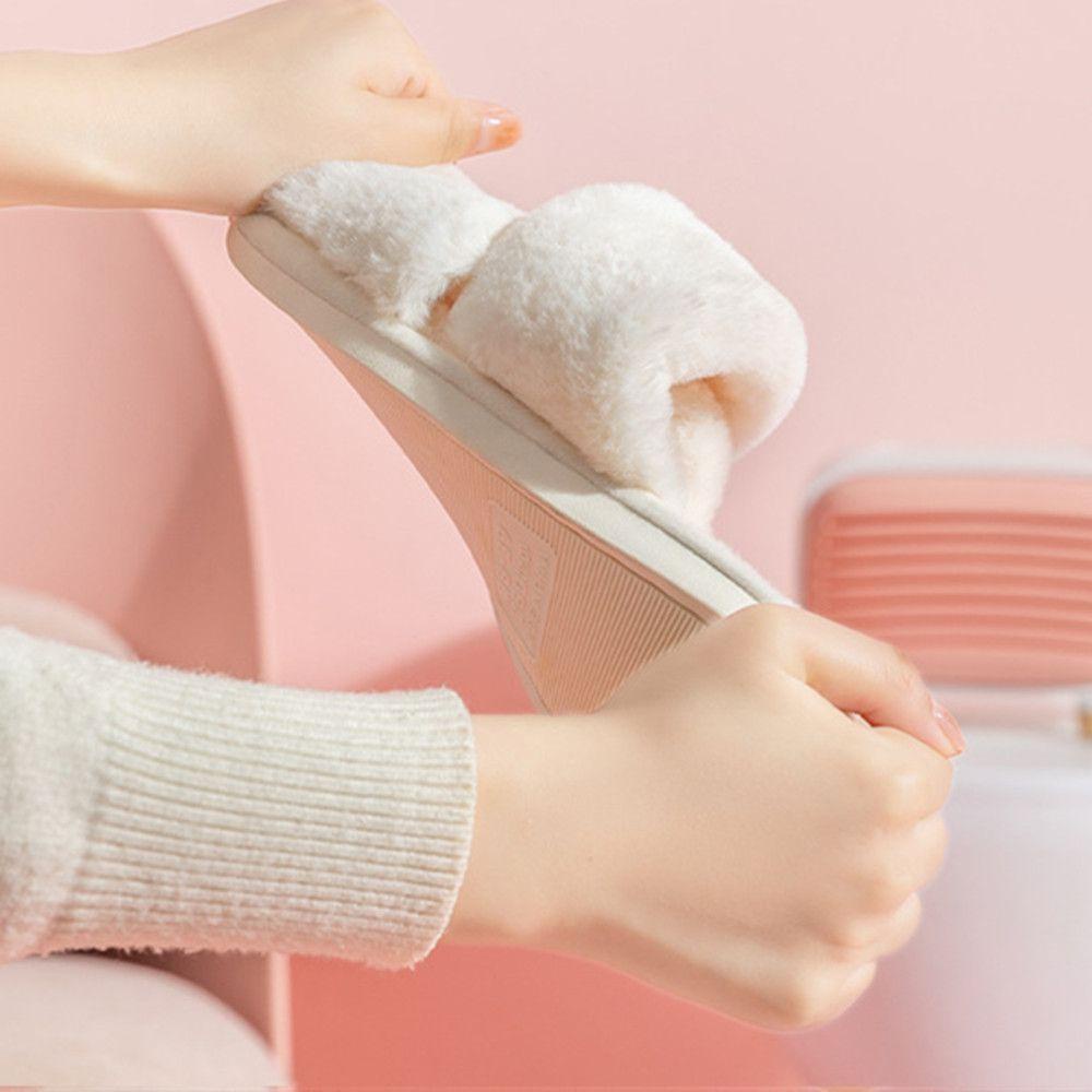 .Dép Bông Đi Trong Nhà Chống Trượt Mềm Mại Thời Trang Mùa Đông