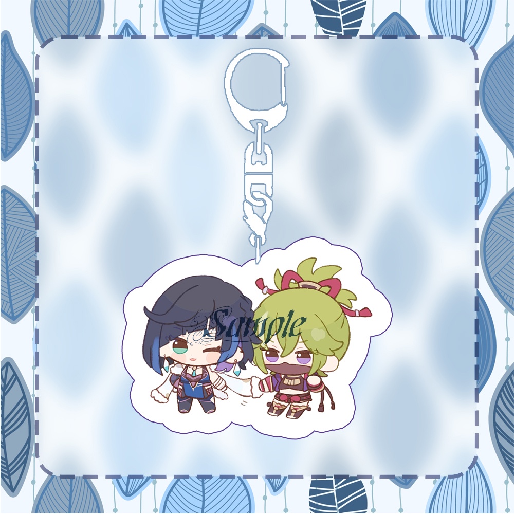 ( CHIBI COUPLE ) Móc khóa in hình GENSHIN IMPACT mica trong acrylic game chibi xinh xắn dễ thương