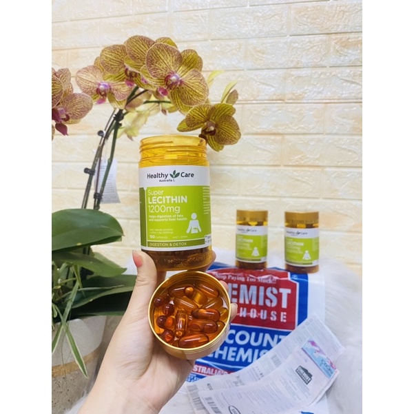  Mầm đậu nành Super Lecithin 1200mg Healthy Care, 100 viên, Úc