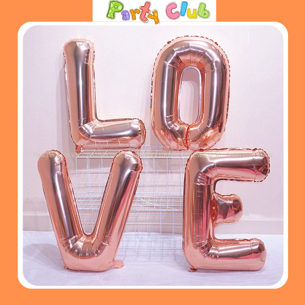 Bóng chữ LOVE size lớn 70cm trang trí tiêc cưới, tiệc sinh nhật