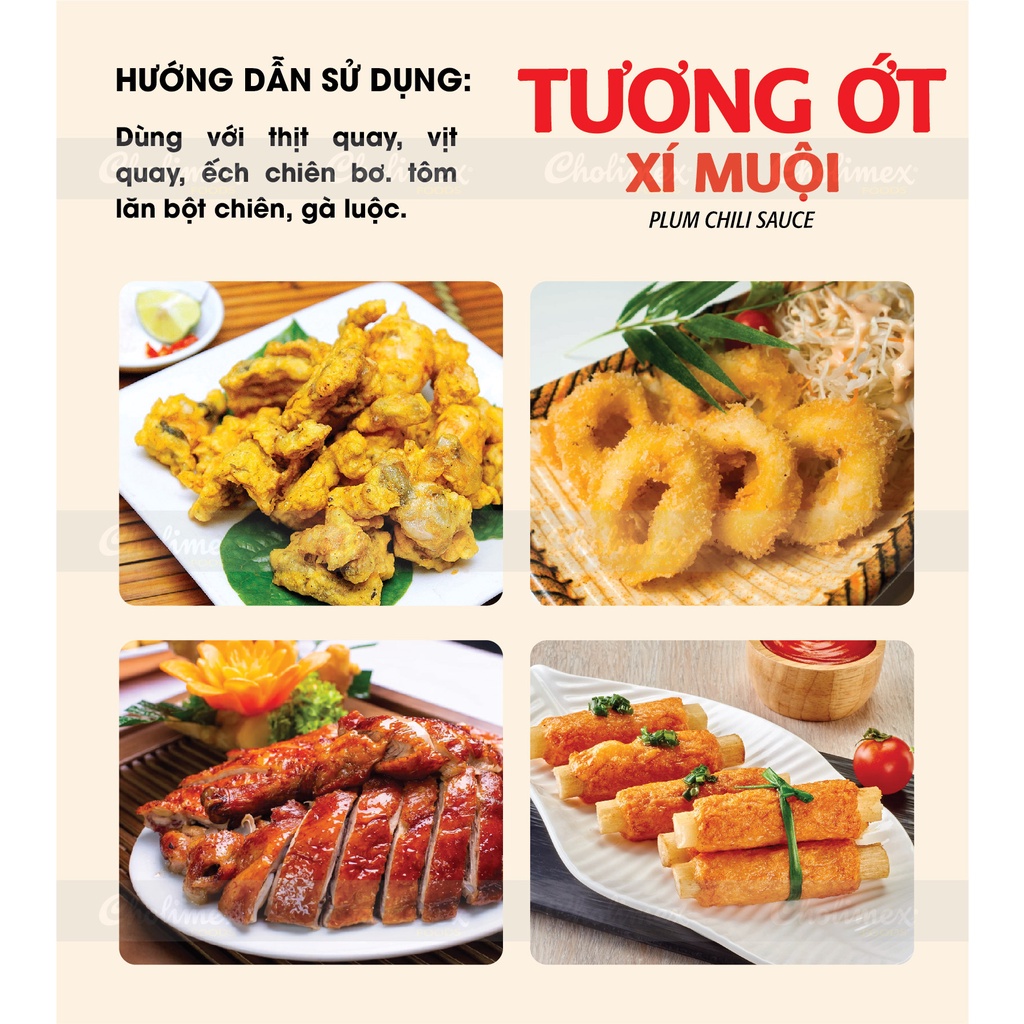 Tương ớt xí muội chai pet 830g