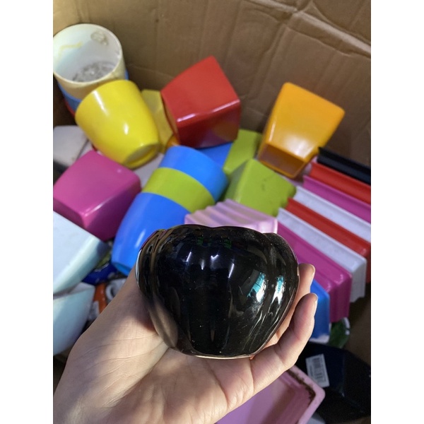 chậu sứ mini trồng cây cảnh, sen đá bằng gốm