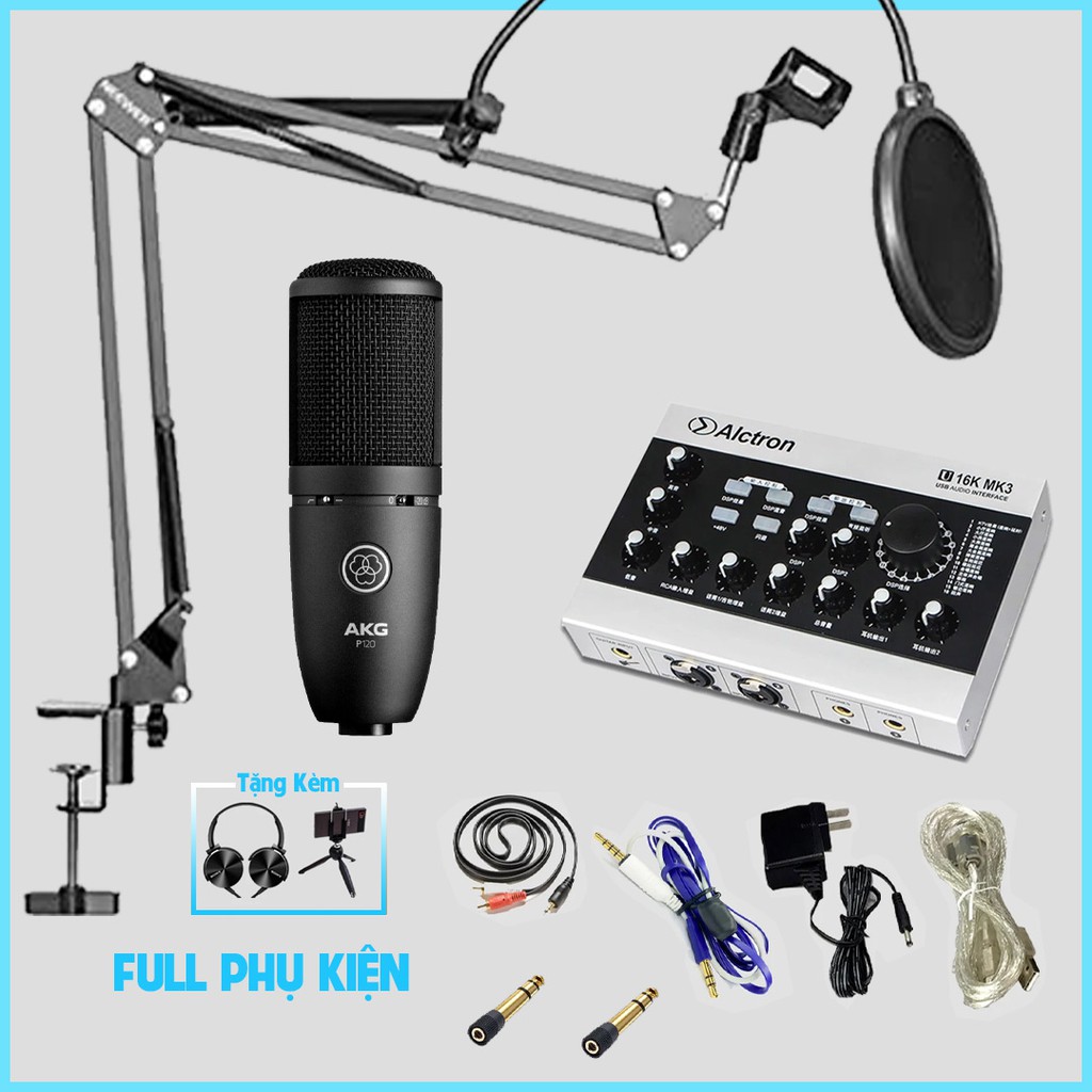 【Chính hãng】COMBO livestream Alctron U16K MK3 Micro thu âm AKG P120 - BẢO HÀNH 1 đổi 1 trong 12 tháng