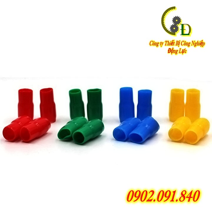 Mũ chụp đầu cos V16 100cái, áo bọc cosse 16mm², chụp cốt cách điện bằng nhựa