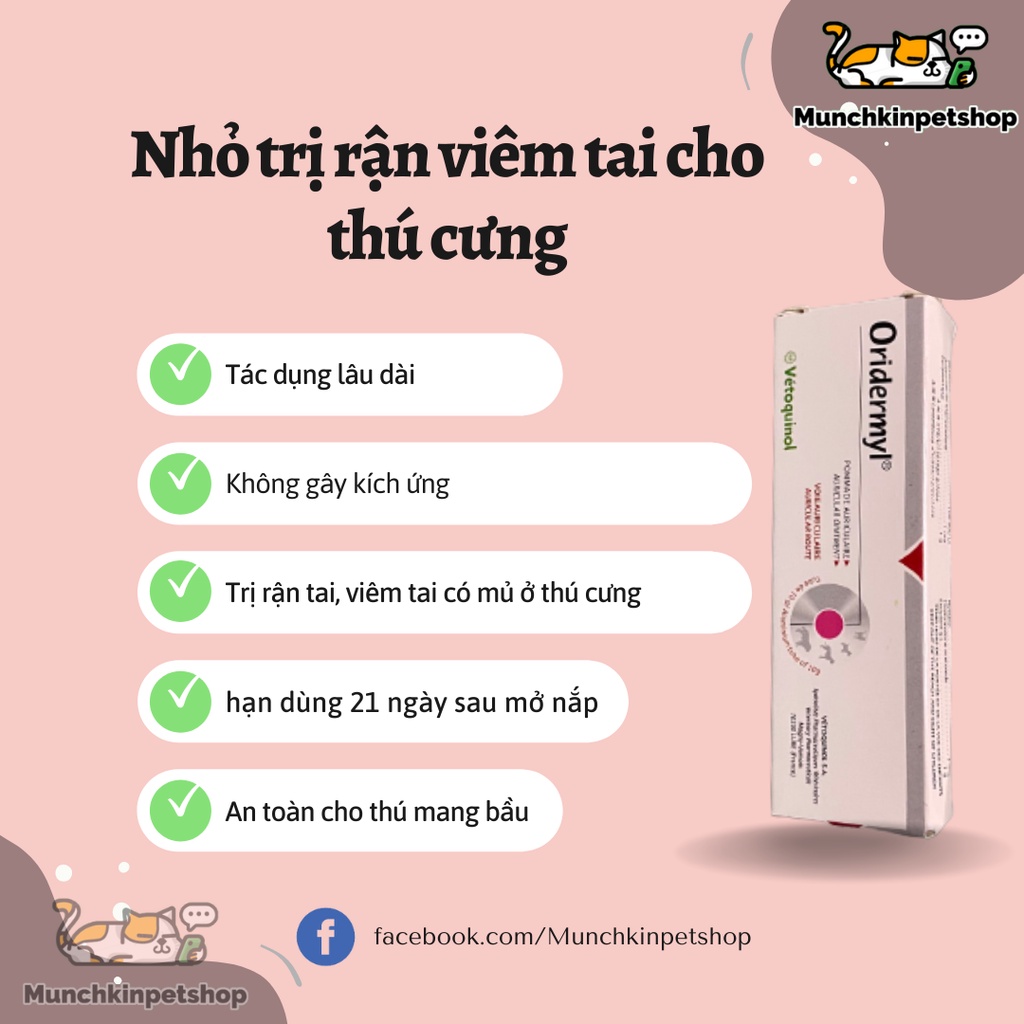 Nhỏ rận, viêm tai cho chó mèo( siêu hiệu quả và không gây khó chịu cho thú cưng)